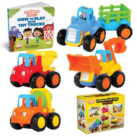 Friction Powered Push & Pull Toy Trucks